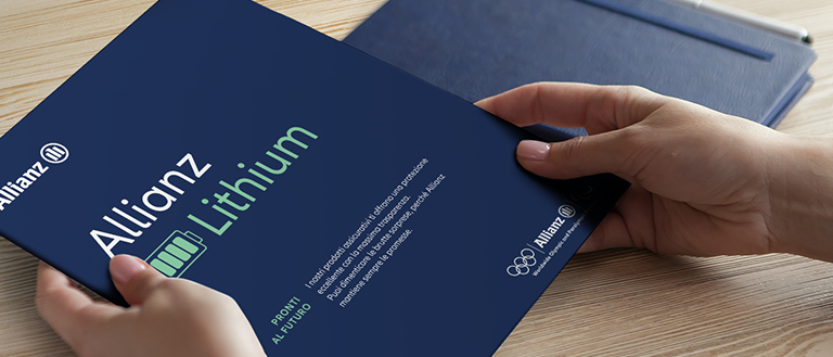Brochure Allianz Lithium polizza dedicata auto elettriche e ibride plug-in